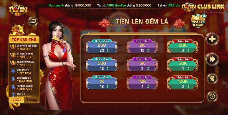 Mẹo Chơi Tiến Lên Đếm Lá Giúp Bạn Thắng Dễ Dàng 6 Chọn bàn chơi phù hợp với trình độ
